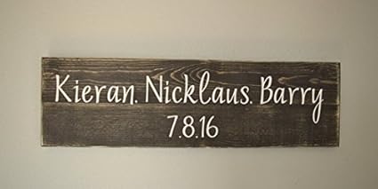 rustic name signs nursery