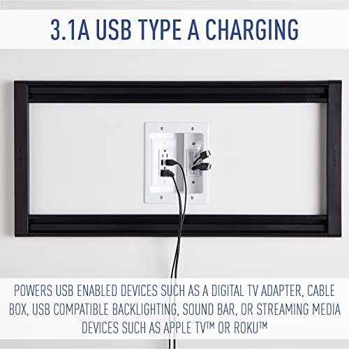 Legrand - OnQ in Wall Cable Management Kit with USB, TV Outlet Wall Kit ...