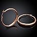 NIANPU Hot Fashion Women 18K Rose Gold Plate Smooth Hoop Earrings