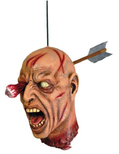 Forum Novelties Arrow Through Severed Head Zombie Hanging Property, Multicolored