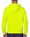 Gildan Men's Fleece Zip Hooded Sweatshirt, Safety Green, X-Large