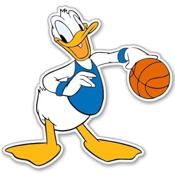 Amazon.com: Disney pato Donald baloncesto vinilo calcomanía ...