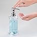 InterDesign Bristol Liquid Soap & Lotion Dispenser Pump for Kitchen or Bathroom Countertops, Clear/Chrome