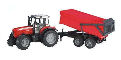 Bruder Toys Massey Ferguson 7480 with tipping trailer