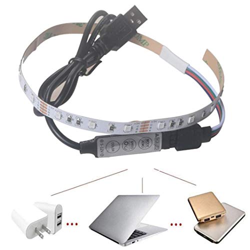 Tpingfe USB 5V 2835 12SMD 20CM RGB LED Strip Light Bar TV Back Lighting Kit