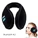 Earmuff Headphones,WU-MINGLU Bluetooth Earmuffs,Wireless Music Over-Ear Headsets Ear Warmer,Foldable Soft Earmuffs,Ear Muffs for Winter Outdoor Men Women (Black)