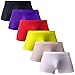 YuKaiChen Mens Silk Underwear Seamless Boxer Briefs Short Leg 6-Pack L/US S