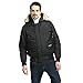 PUREMSX Mens Bomber Jacket, Winter Fashion Hooded Classic Down Alternative Flight Windbreaker Jacket