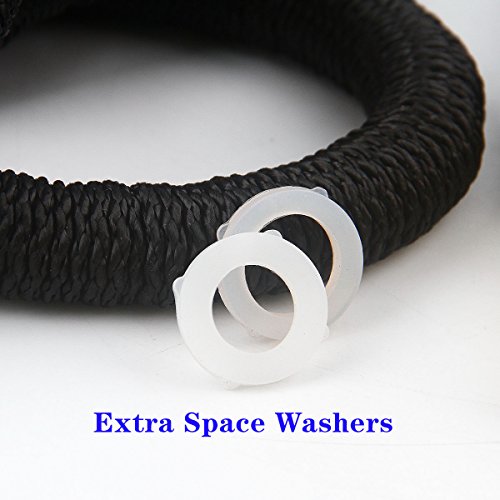 Garden Hose Expandable Water Hose - Improved New Design High Pressure Expanding 50 FT with 8 Spray Pattern Metal Nozzle Brass Connectors Double Latex Core, Heavy Duty for Wash Car Bike by Peatop