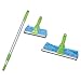 Professional Window Squeegee with Extension Pole and Microfiber Scrubber - 3 Piece Set for Cleaning Glass, Auto, and Showers by Kraftura