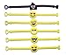 BIGOCT Emoji Designs Emoji Novelty Toy Rubber Wristband Bracelets