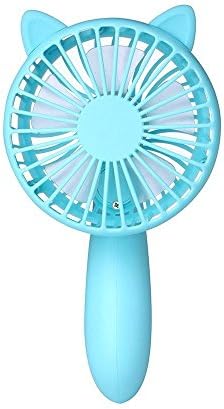 SZ Hibery Mini Fans USB Rechargeable 3 Speeds Electric Portable Personal Handheld Fan with 2000mAh Built-in Battery for Home Office Travel Outdoor Activities (Blue)