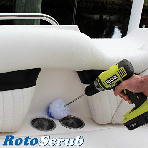 RotoScrub Boat Cleaning Drill Accessory Combo Kit – Includes 2 Drill Brushes and 6 Scrub Pads for Hulls and Decks of Fishing Boats, Kayaks, Canoes, Jet-Skis and Watercraft - Thumbnail 7