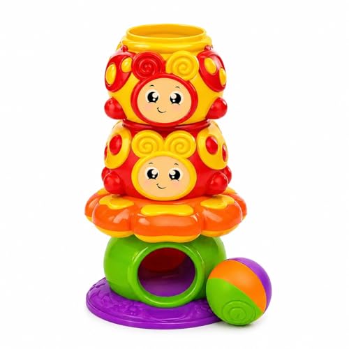Brinquedo Educativo Joga Bolinha Joaninha Encaixar Monta Desmonta Colorido Brinquedos Para Bebe 1 ano