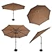 Coolaroo Market Umbrella, Patio Shade Umbrella, 90% UV Block, Round 11' with Adjustable Tilt, Mocha