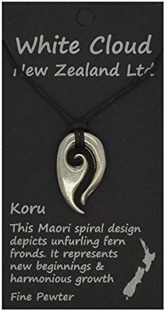 Handmade New Zealand Ayla Pewter Pendant on Waxed Cord