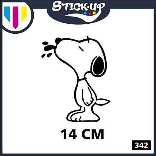 Snoopy Pernacchia Sticker for Cars Motorcycles FURNITURE - Peanuts Comics Cartoon Cartoon Sticker (Black)