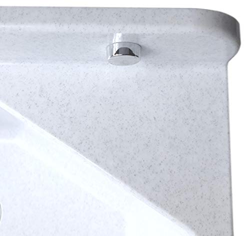 gospo Ausgussbecken mit Armatur, Seifenspender, Siphon, 46 x 37 x 20 cm, Waschbecken aus Kunststoff, Waschtrog für… – Bild 5