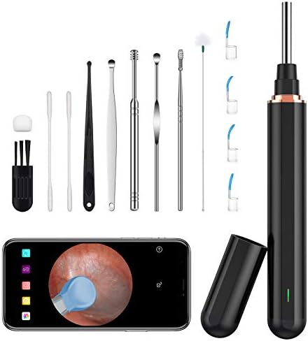 耳かき カメラ 21最新版 イヤースコープ 耳掃除 極細レンズ 高画質 Ledライト照明 画像左右反転可能 無感温度 大容量バッテリー 長時間使用可能 子ども お年寄り 無線wifi接続 Iosandroid対応 耳かきセット 日本語取扱説明書付き