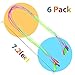 Elcoho 6 Pack Rainbow Jump Rope Set Jumping Ropes Physical Education Skipping Rope