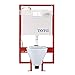 Toto (CWT418MFG-1#01) Aquia Wall-Hung Toilet and In-Wall Tank System-1.6-GPF / 0.9-GPF, Cotton