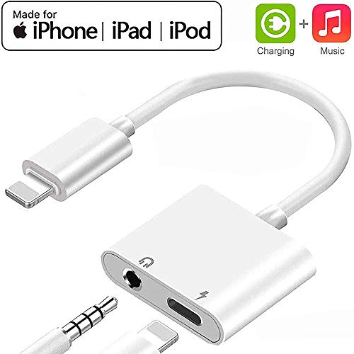 3.5 mm Headphone Jack Adapter for iPhone11 Xs/Xs Max/XR/ 8/8 Plus/7/7 Plus for Car Charger Aux Adapter 2 in 1 Earphone Splitter Adaptor Charger Cables & Audio Connector Dongle Support All iOS Systems - Thumbnail 7
