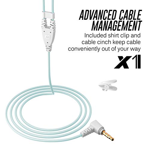 MEE audio X1 In-Ear Sports Headphones with Microphone and Remote (Mint/White) (Certified Refurbished) - Thumbnail 6