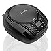 LONPOO Portable Stereo CD Player Sport Boombox FM Radio with Aux Line in, Headphone Jack and USB Port, Foldable Carrying Handlethumb 1