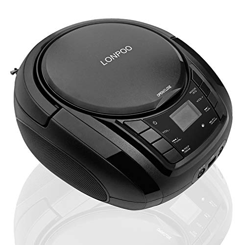 CD Boombox Portable Audio CD Player for Elderly and Children, FM Radio