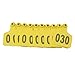 BQLZR Yellow 1-100 Numbers Plastic Large Livestock Ear Tag for Cow Cattle Pack of 100