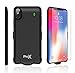 iPhone X/XS Battery Charging Case with Screen Protector,4000mAh Slim Charging Case, Compatible with Lightning Headphone & CarPlay,Sync&Charge,Extended Charger Backup case for iPhone X/Xs 5.8 inch.