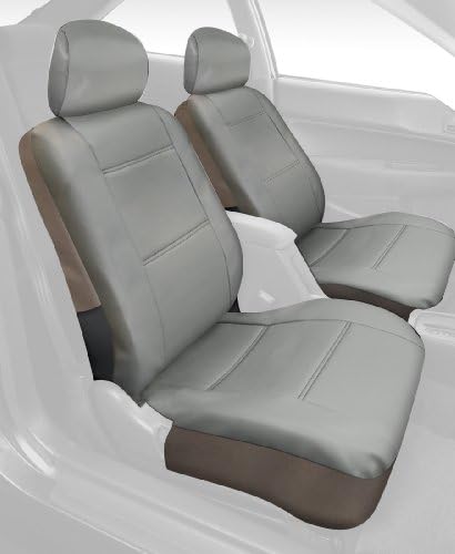 Saddleman Front Bucket Custom Made Seat Covers - Leatherette Fabric (Grey)