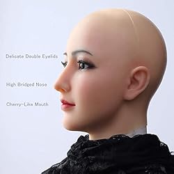 Minaky Soft Silicone Realistic Female Head Mask