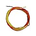 Riverruns12ft,13ft Tenkara Fly Fishing Line Tapered Braided Floating Fishing Line with black backing line. (orange&yellow, 13ft)