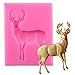AT27clekca Cake Mould Baking Accessories Christmas Deer Silicone Mold Fondant Cake Chocolate Cookie Decorating Mould