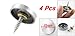 uxcell® Decorative Fittings 25mm Dia Screw Cap Mirror Nail 4Pcs