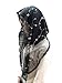 Leimandy Orthodox Veil Head Covering with Embroidered flowers Catholic Chapel Mantilla veil V50 (Black veil)