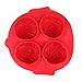 HDE Brain Silicone Ice Cube Tray Novelty Halloween Brain Shaped Chocolate Molding Ice Cube Party Mold (3-Pack)