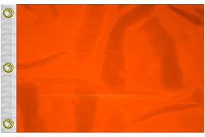 A.G.A.S MANUFACTURING GROUP AGAS Orange Golf Flags Mini with Grommets 14x20 inch - Printed Single Sided 200D Nylon - Double Sewn Edges - Golf Flags with Canvas Heading and 3 Brass Grommets - Practice Pin Flags - Putting Green Flags - Waterproof Putting Green Flags Mini Pin Flags For Yard - Golf Flag for Driving Range Backyard.