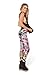 Roseate Women's 3D Digital Print Leggings Workout Running Tights Skull Flower Multicoloured