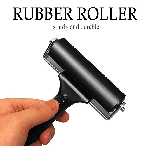 SaPeal 4-Inch Rubber Brayer Roller for Printmaking, Great for Gluing Application Also. (Original Version)