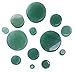 PAIR 8g-38mm Green Jade Aventurine Stone Plugs Double Flare Tunnels Gauges Orgainc