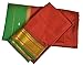 Skirts 'N Scarves Women's Red Art Silk Saree with Blouse Piece Brocade SR-3