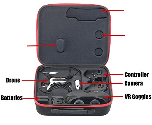 Tineer Aircraft Drone Storage Bag Protective Case Protector Goggle Box Handbag for Parrot Mambo FPV/Parrot Mambo/Mambo Mission/Mambo Fly Drone - Thumbnail 3