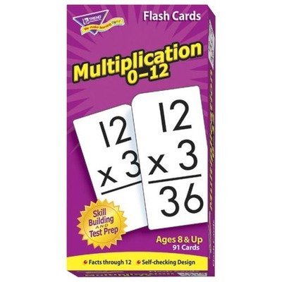 TEPT53105 - Math Flash Cards, Multiplication, 0 To 12, 3x5-7/8
