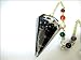 Jet Black Tourmaline Orgone Pendulum 2 inch Jet International Crystal Therapy Booklet Healing Power Peace Prosperity Divine Gemstone