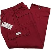 Pro Club Men's Fleece Cargo Pants Sweatpants - Burgundy Pro Club: 2XL