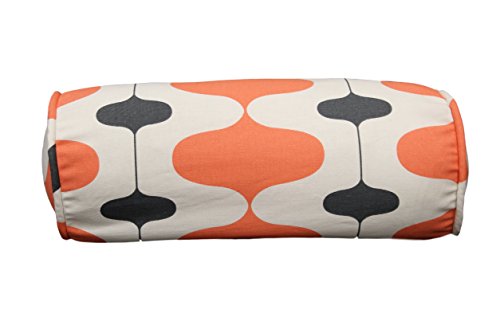 Fabric Textile Products, Inc. Ivon Salmon Lava Lamp Bolster Pillow Cover with Zipper 6"x16"