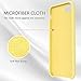 GUAGUA Compatible with iPhone SE 2022/2020 Case, iPhone 8 Case iPhone 7 Case 4.7 Inch Liquid Silicone Soft Gel Slim Microfiber Lining Cushion Texture Protective Case for iPhone SE 3rd/2nd, Yellow