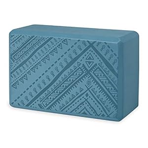 Gaiam Yoga Block – Supportive Latex-Free EVA Foam Soft Non-Slip Surface for Yoga, Pilates, Meditation (Navajo Frost)